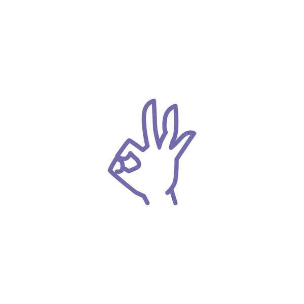 Ok gesztus pókháló ikon — Stock Vector