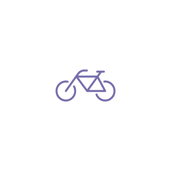 Bisiklet Basit Web Simgesi Anahat Vektör Çizim — Stok Vektör