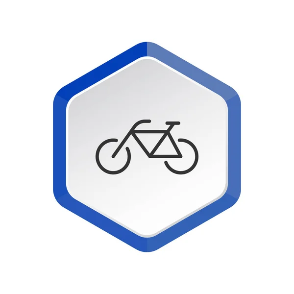 Bicycle Simple Web Icon Outline Vector Illustration — Stock Vector