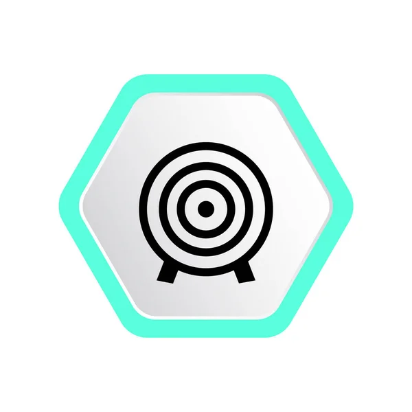 Één pictogram van een doel — Stockvector