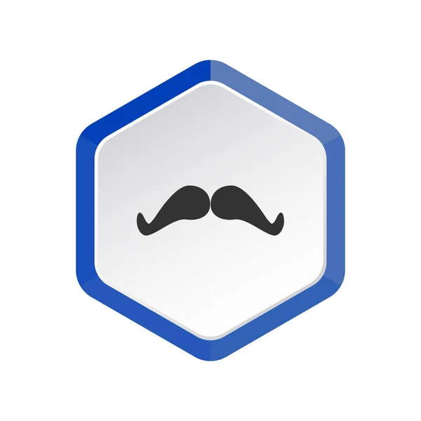 Retro Mustache Web Icon Векторный Дизайн — стоковый вектор