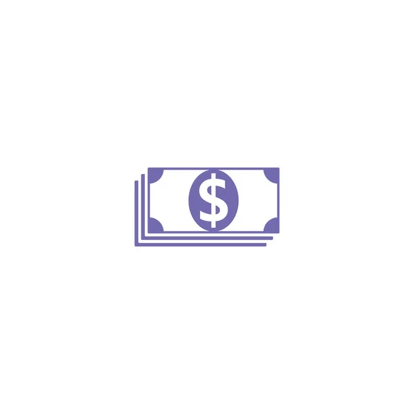 Pile of dollars web icon — Stock Vector