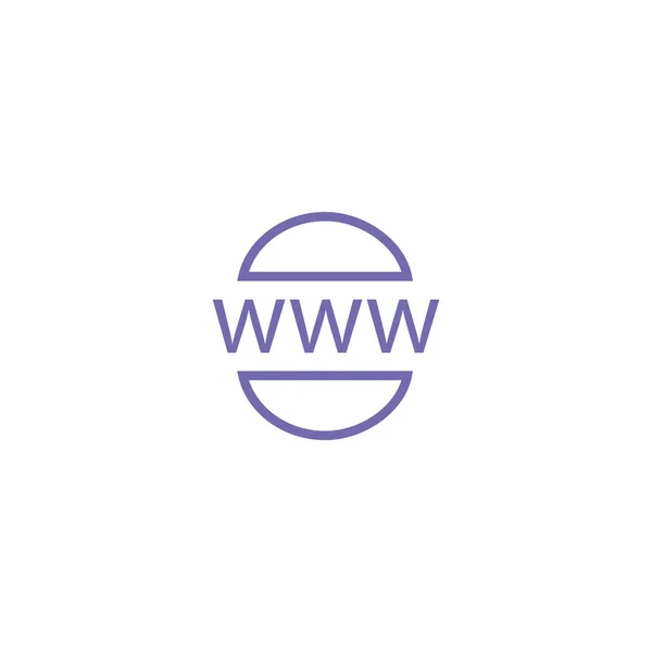 Ikona webové www — Stockový vektor