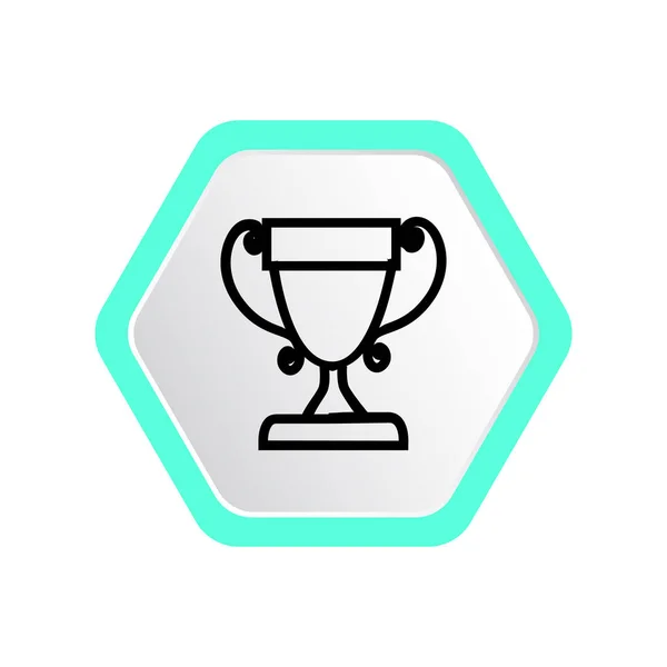 Cup Trophy Icon Vector Illustration — Stock Vector