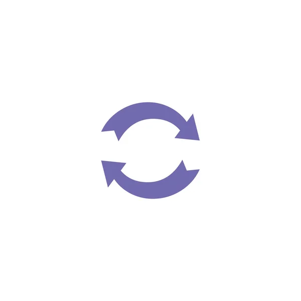 Flechas de rotación en un círculo — Vector de stock