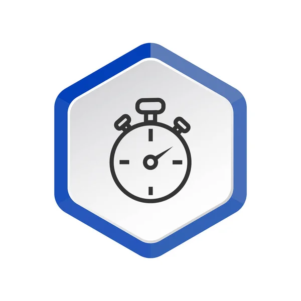 Ikon Web Stopwatch Sederhana Ilustrasi Vektor Garis Luar - Stok Vektor