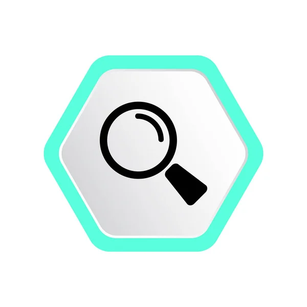 Magnifying Glass Simple Icon Vector Illustration — Stock Vector