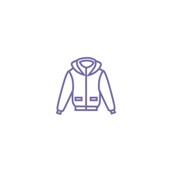 Зимова Куртка Плоский Значок Векторний Дизайн — стоковий вектор