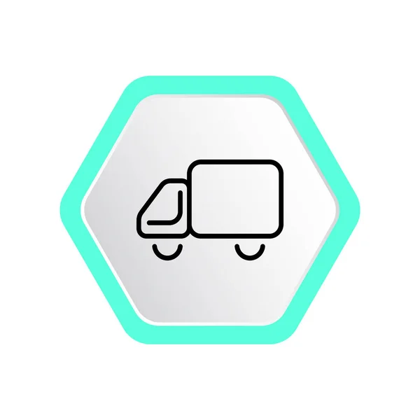 Shipping delivery truck web icon — Stock Vector