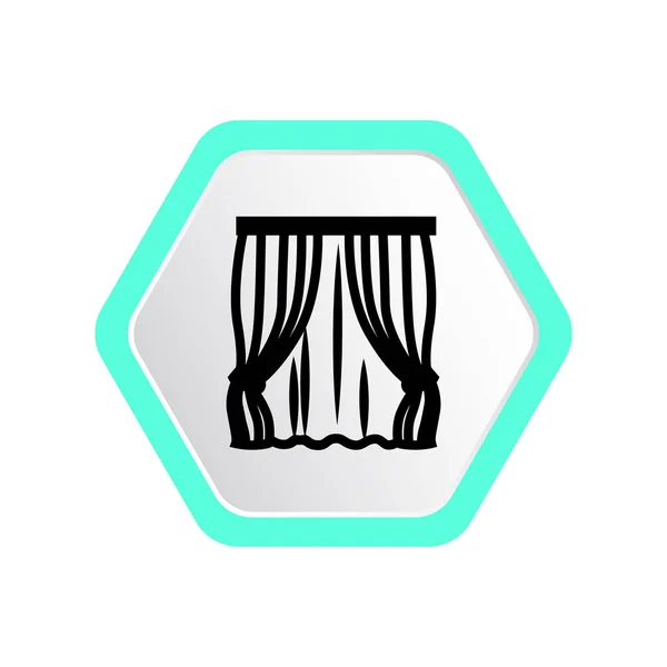 Vorhänge Web Symbol Vektordesign — Stockvektor