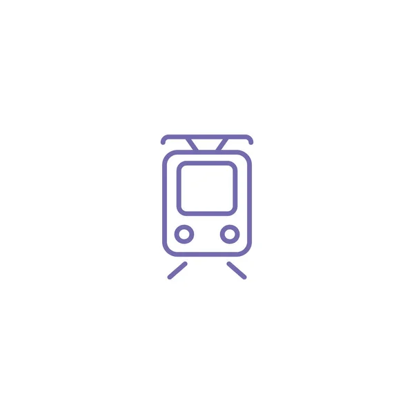 Icono de tren simple — Vector de stock