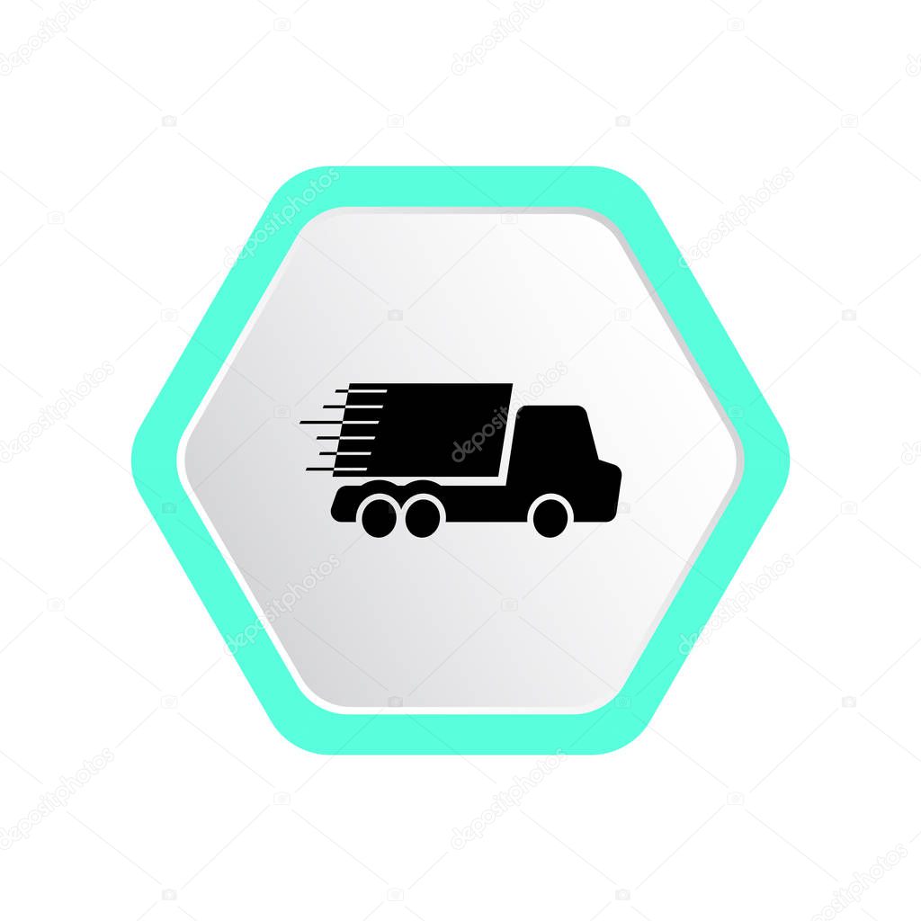 Shipping delivery truck web icon