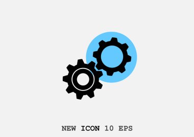 Yuvarlak vites basit simgesi 