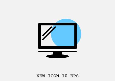 Boş monitör ekran web simgesi