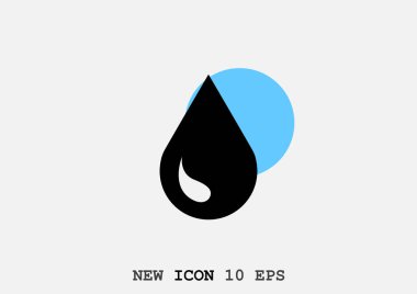 Sıvı damlacık basit web simgesi, anahat vektör çizim