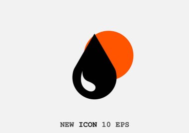 Sıvı damlacık basit web simgesi, anahat vektör çizim