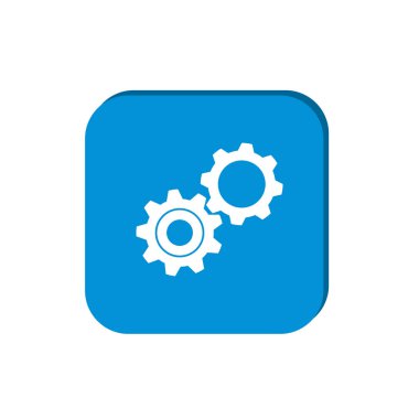 Yuvarlak vites basit simgesi 