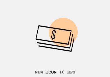 Dolar web simgesi yığını