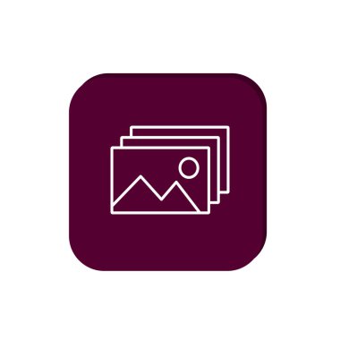 Çerçevelenmiş Resim simgesi, vektör illüstrasyonu