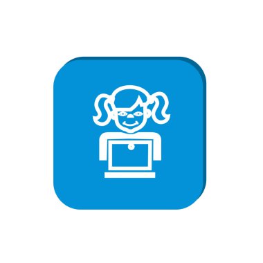 liseli kız ile laptop