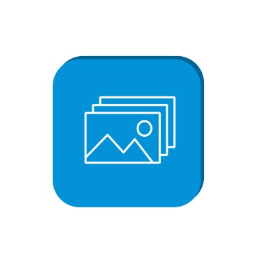 Çerçevelenmiş Resim simgesi, vektör illüstrasyonu