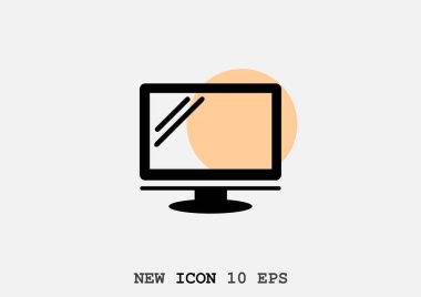 Boş monitör ekran web simgesi