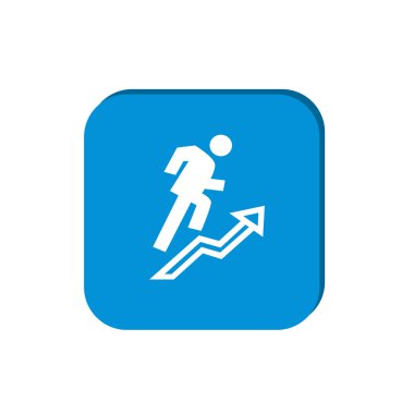 Yükselen grafik basit web simgesi