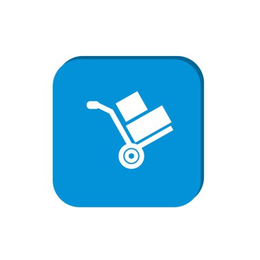 el arabası nakliye kargo web simgesi için vektör çizim