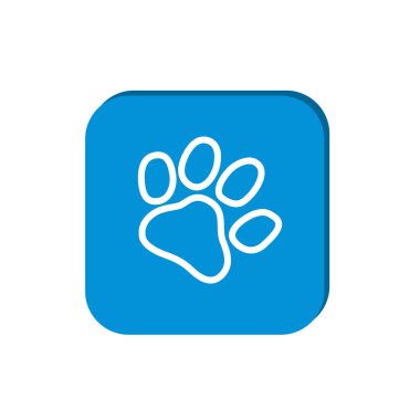 Köpek pençe parça basit simgesi