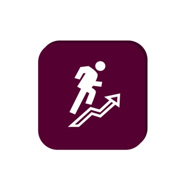 Yükselen grafik basit web simgesi