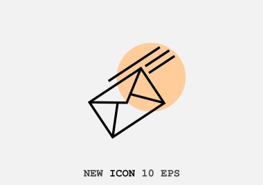 Basit anahat zarf illüstrasyon