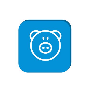 Domuz kafa basit web simgesi