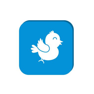 Şarkı kuş basit web simgesi, anahat vektör çizim