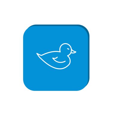 Basit ördek simgesi. Vektör çizim