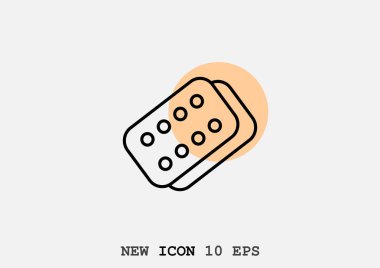 Bandaj sıva basit web simgesi, anahat vektör çizim