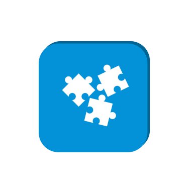 iş ve Finans simgesi bulmaca vektör çizimi 