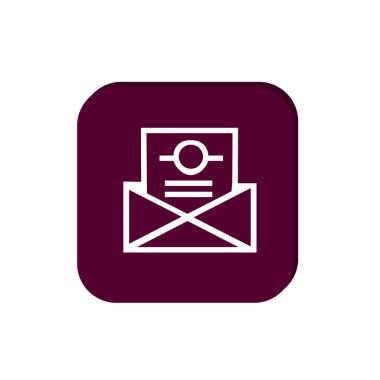 Basit anahat zarf illüstrasyon