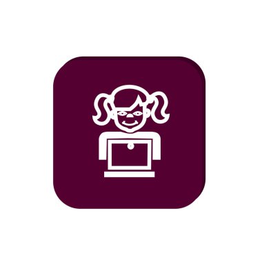 liseli kız ile laptop