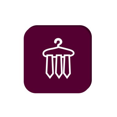 bağları askı düz simgesi, vektör, illüstrasyon