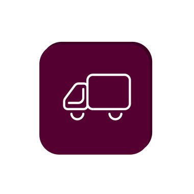 Sevkiyat teslimat kamyonu web simgesi