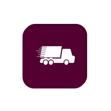 Sevkiyat teslimat kamyonu web simgesi