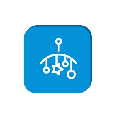 Bebek yatak atlıkarınca oyuncak yıldız ve topları, vektör çizim ile