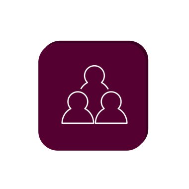 İnsanlar basit web simgesi, anahat vektör çizim grup