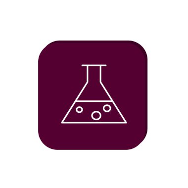 Kimyasal şişesi basit web simgesi, anahat vektör çizim