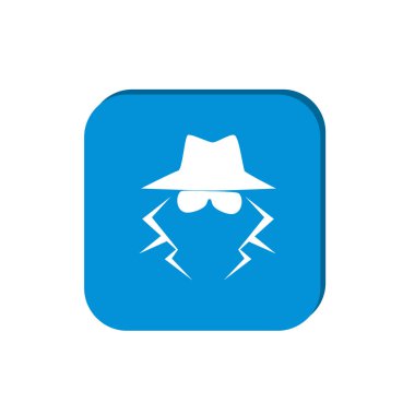 Anonim casus Ajan simge vektör çizim