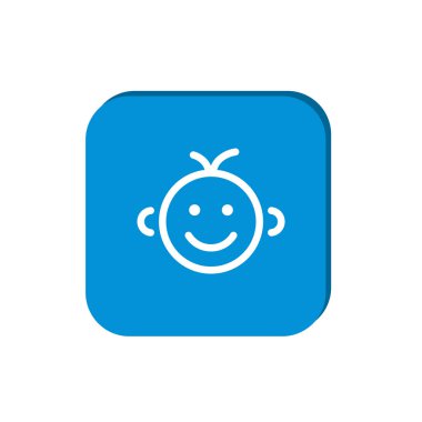 basit çizgiler, Anahat vektör çizim bebek simge