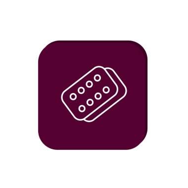 Bandaj sıva basit web simgesi, anahat vektör çizim