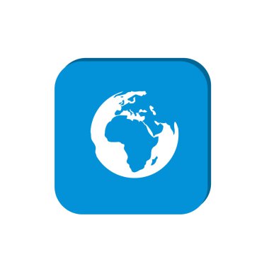 Basit web dünya küre simgesiyle