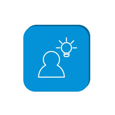 İnsan ve ampul basit simgesi