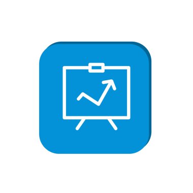 Yükselen grafik basit web simgesi